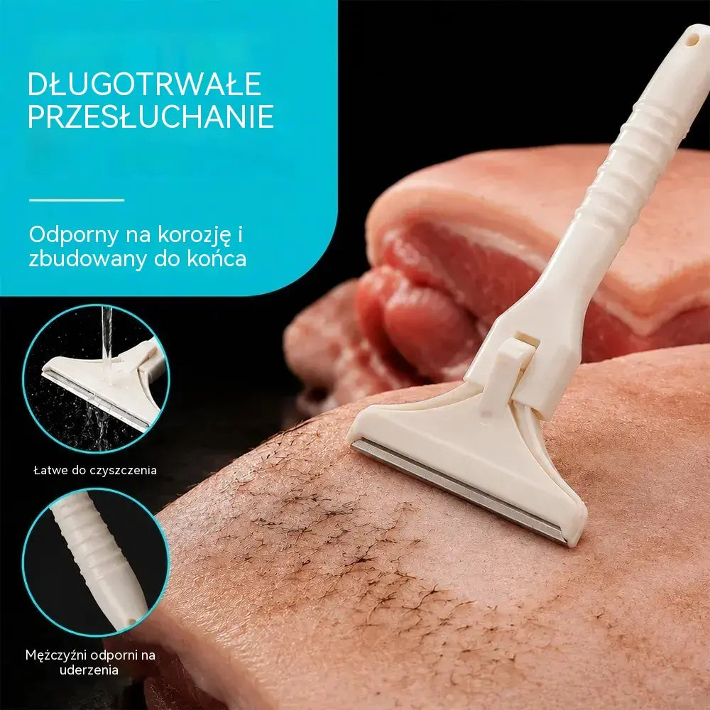 Specjalistyczne noże do czyszczenia sierści, kopyt i skóry wieprzowej (zestaw zawiera 2 rękojeści i 20 ostrzy).🔪🐖✨