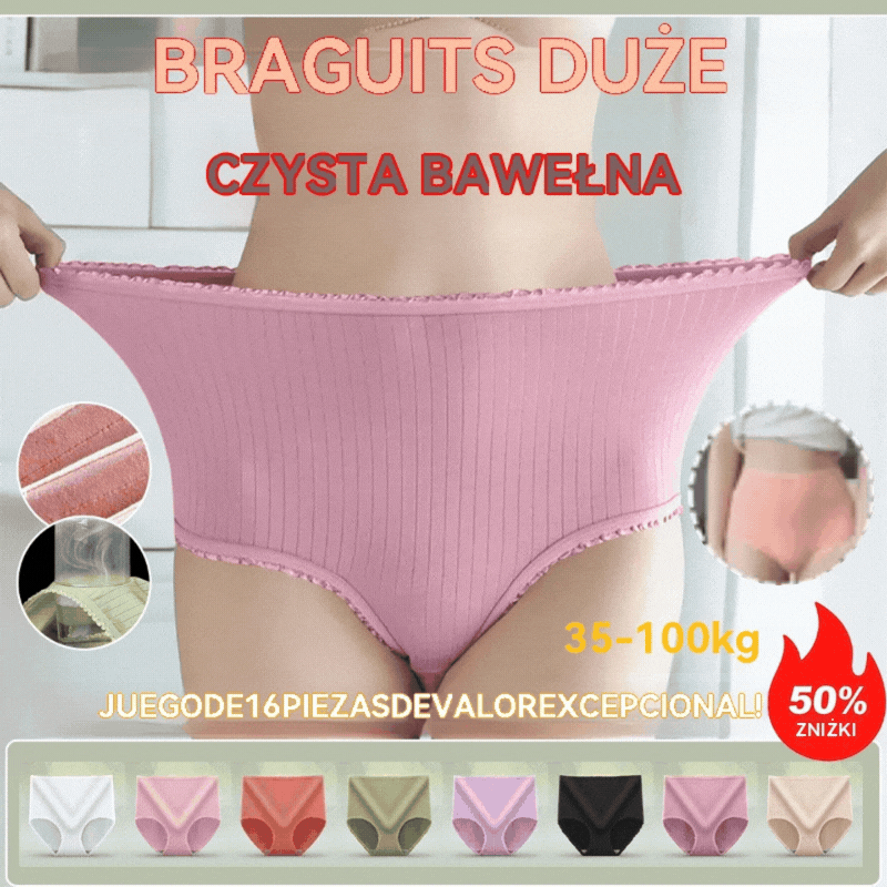 💖(8 sztuk) Ostatni dzień 50% rabatu: Wysokiej talii wodoodporne majtki antybakteryjne
