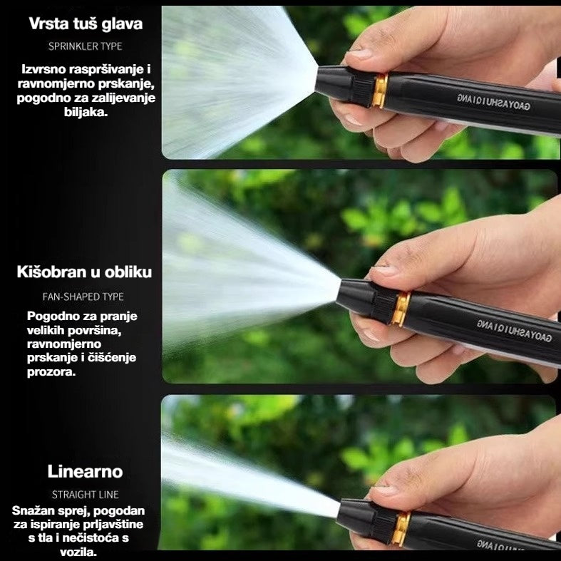 🚿【Kupite jedan, dobijte jedan gratis】💧 Vodeni pištolj visokog tlaka: Pranje automobila, Vrtlarstvo, 10x povećani tlak, više načina rada ⚡