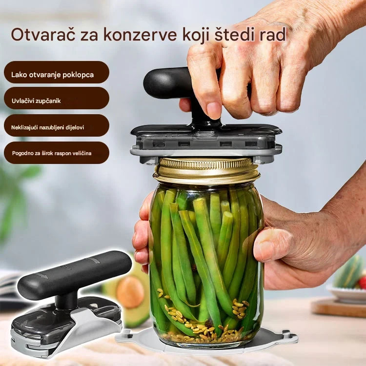 【Kupi 1, dobi 1 gratis】Višenamjenski otvarač poklopaca koji štedi rad i ima protukliznu površinu