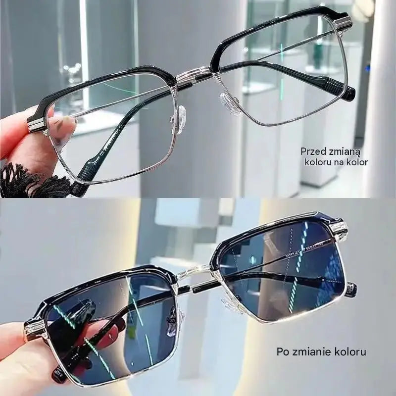 Okulary do czytania z filtrem fotochromowym blokującym niebieskie światło, okulary do czytania unisex, okulary przeciwsłoneczne z ochroną przeciwsłoneczną
