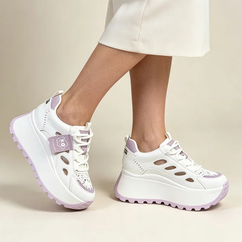 【Novi dolasci 50% popusta】👟 【35-40】Ležerne ljetne cipele s prozračnim perforiranim dizajnom i debelim potplatom - elegantne, prozračne i super udobne.