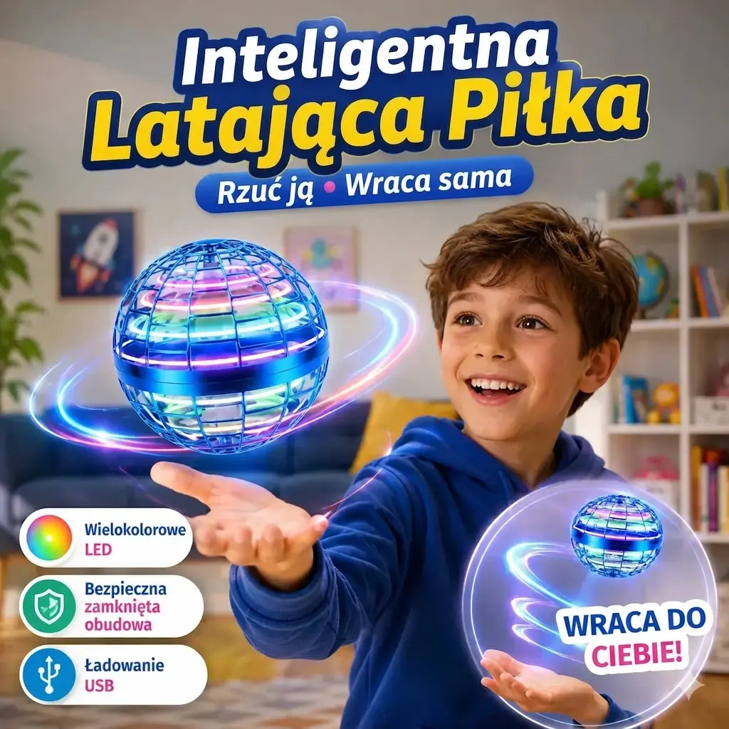 🛸🚀 Tylko 99 zł!  Inteligentna latająca kula LED – świeci, lata i wraca do Twojej ręki!