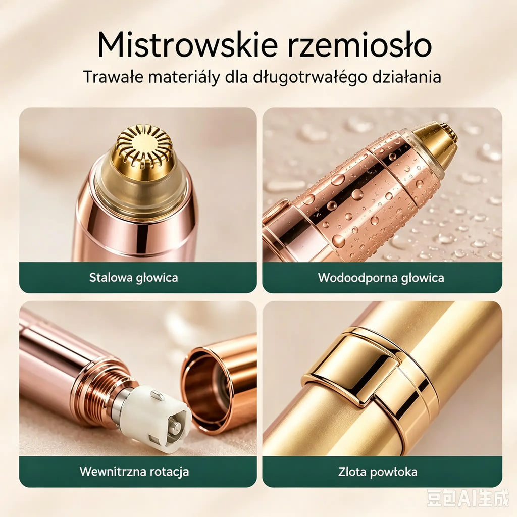 ✨ Precyzyjny trymer do brwi – elektryczny trymer do brwi z lampką LED do łatwego przycinania