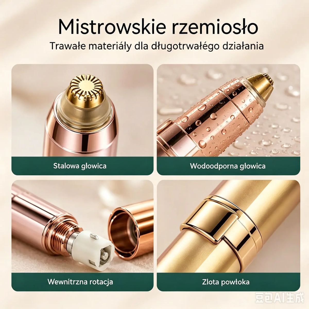 ✨ Precyzyjny trymer do brwi – elektryczny trymer do brwi z lampką LED do łatwego przycinania