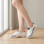 【35-40】👟Damskie buty sportowe w stylu niemieckim z okrągłymi noskami – lekkie, przewiewne, płaskie, codzienne buty – klasyczny biały design