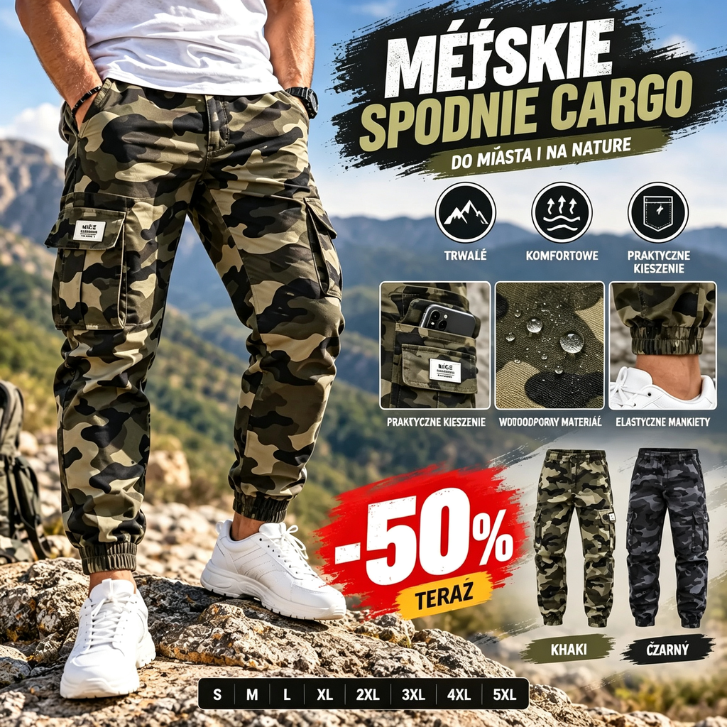 👖 Wytrzymałe taktyczne spodnie robocze – mieszanka nylonu i bawełny, idealne do pracy w terenie 🌲