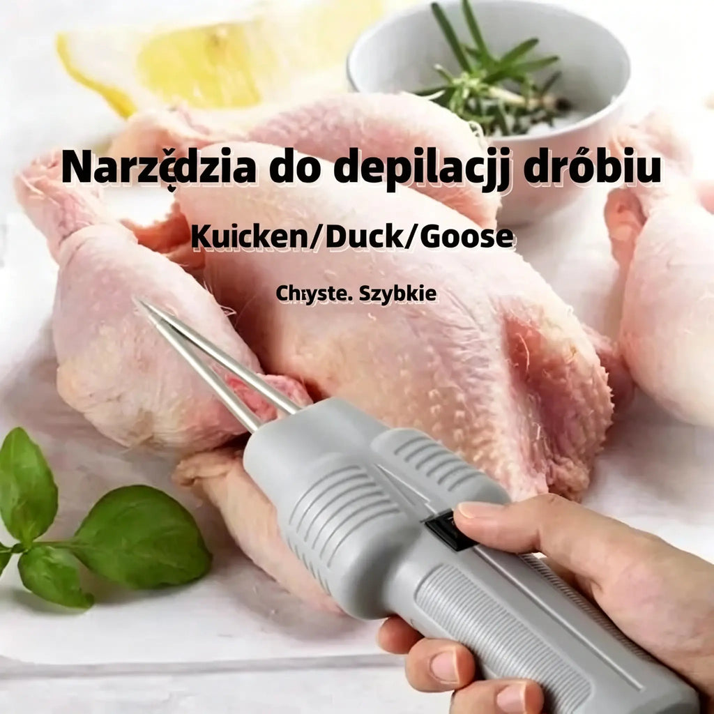 🛒 🦆【Kup 1, drugi GRATIS! - 54.5 zł/szt.】Urządzenie elektryczne do szybkiego usuwania sierści u drobiu-Wysoce skuteczne usuwanie drobnych włosków bez uszkadzania skóry.