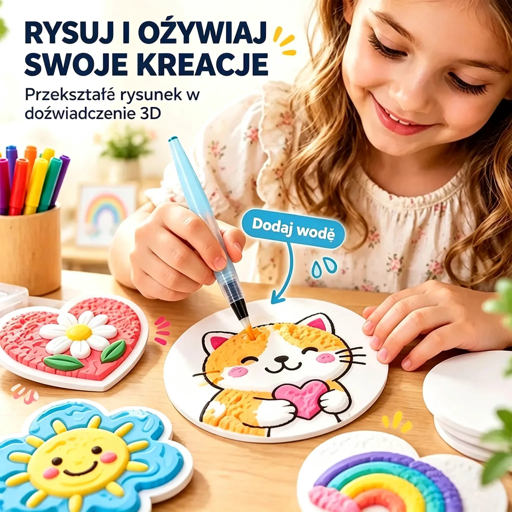 🎨 Prezent na Halloween! Zestaw farb 3D z teksturą gąbki