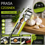 💪🧄 Wielofunkcyjna prasa do czosnku wykonana ze stopu cynku, ergonomiczna konstrukcja, trwała.