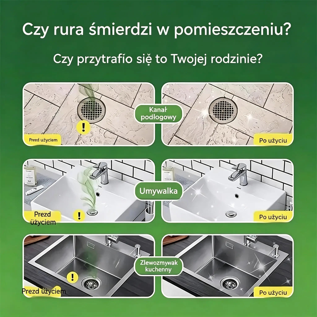 2 opakowania (łącznie 100 tabletek)🏠💧Kapsułki dezodorujące Drain - kompozycja bioenzymów neutralizuje zapachy bezpośrednio u źródła.