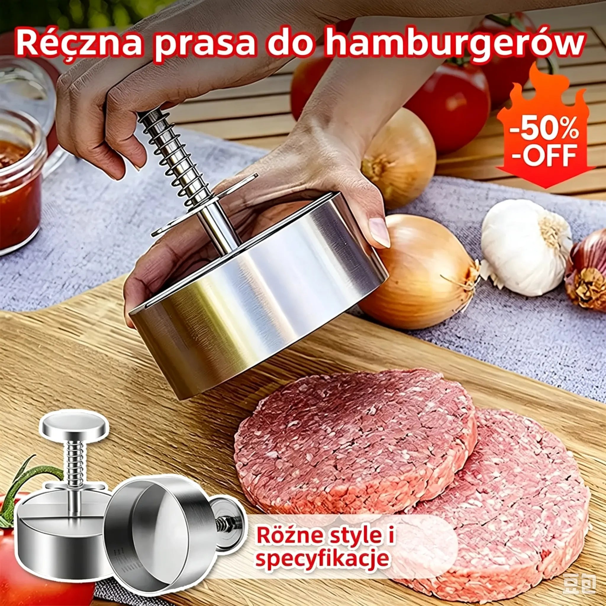 🥩🥩🍔Forma do kotletów mięsnych ze stali nierdzewnej 304