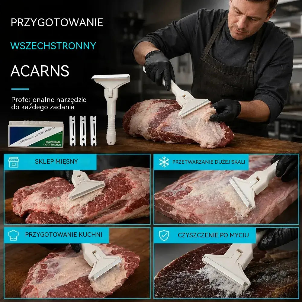 Specjalistyczne noże do czyszczenia sierści, kopyt i skóry wieprzowej (zestaw zawiera 2 rękojeści i 20 ostrzy).🔪🐖✨
