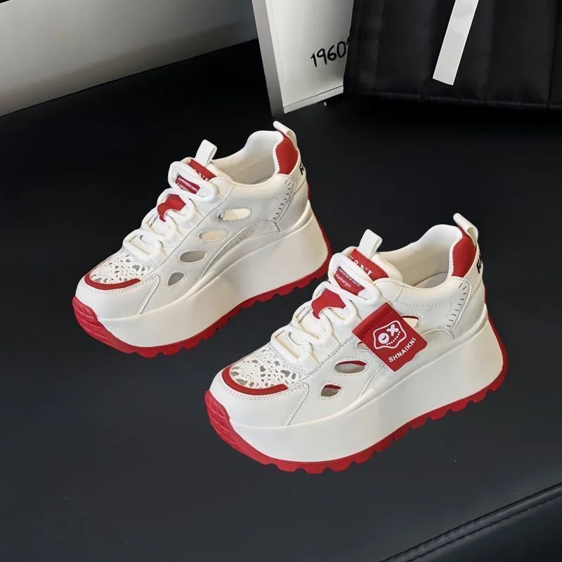 【Novi dolasci 50% popusta】👟 【35-40】Ležerne ljetne cipele s prozračnim perforiranim dizajnom i debelim potplatom - elegantne, prozračne i super udobne.