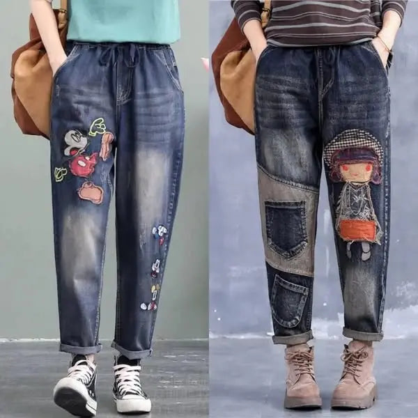 🔥【S-5XL】Modne damskie jeansy z elastyczną talią, modne i wygodne, dostępne w wielu rozmiarach
