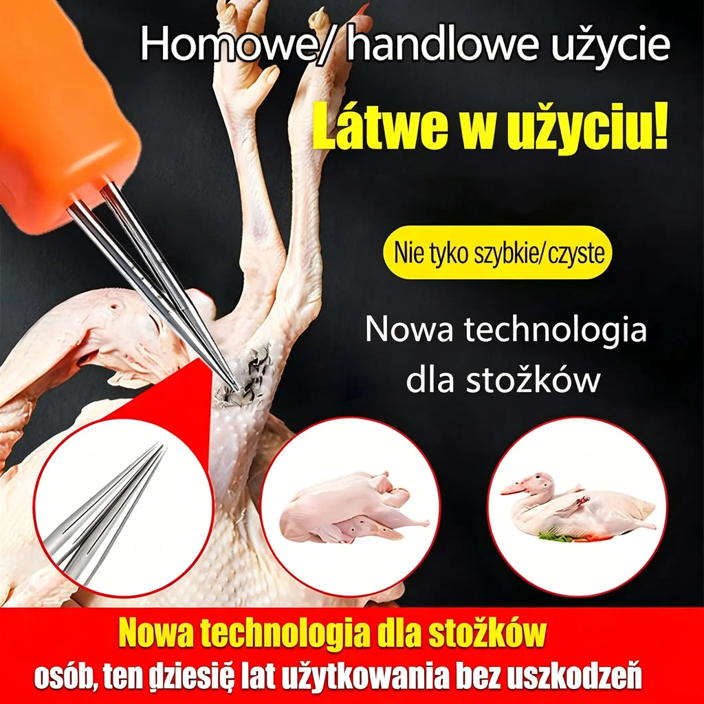 🛒 🦆【Kup 1, drugi GRATIS! - 54.5 zł/szt.】Urządzenie elektryczne do szybkiego usuwania sierści u drobiu-Wysoce skuteczne usuwanie drobnych włosków bez uszkadzania skóry.