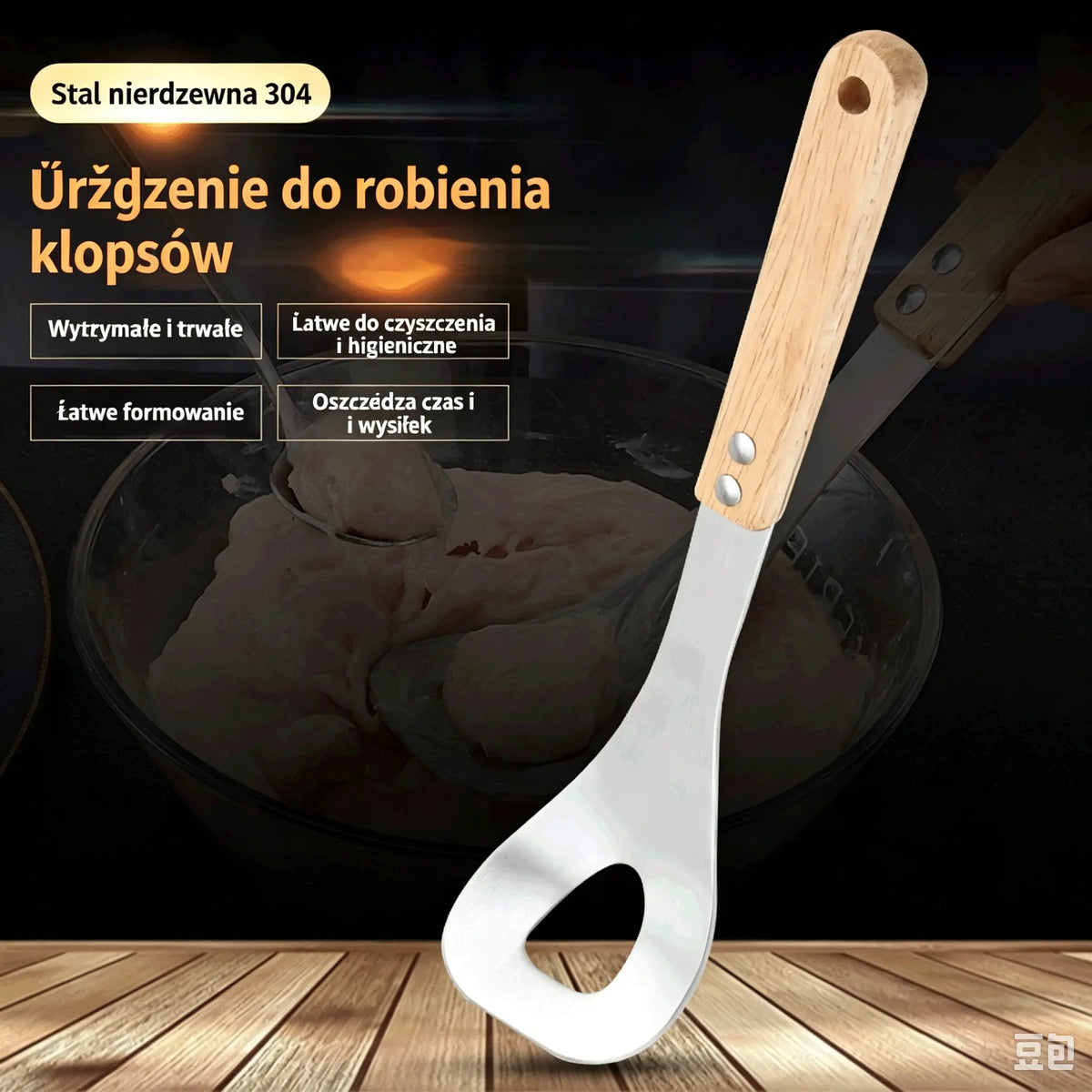 🍖 [Opakowanie 2 szt.] Forma do klopsików ze stali nierdzewnej 304 🥄