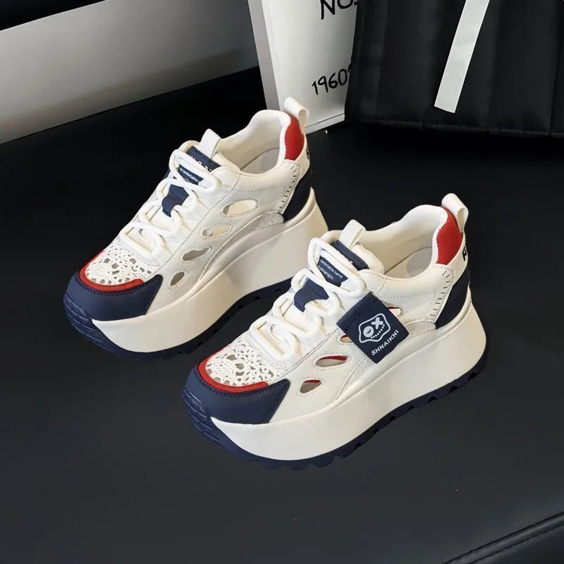 【Novi dolasci 50% popusta】👟 【35-40】Ležerne ljetne cipele s prozračnim perforiranim dizajnom i debelim potplatom - elegantne, prozračne i super udobne.