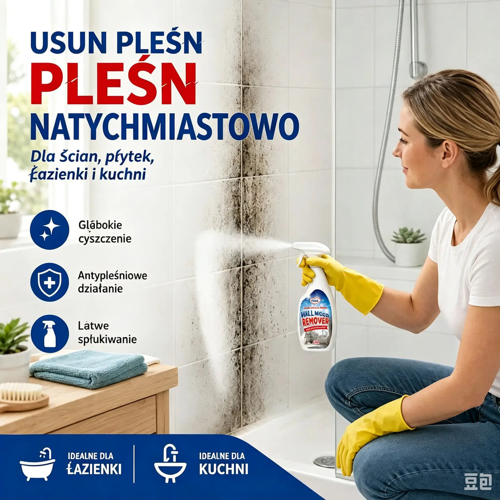 Spray do usuwania pleśni z płytek | Przyjazny dla środowiska i nieszkodliwy, skuteczny w usuwaniu pleśni