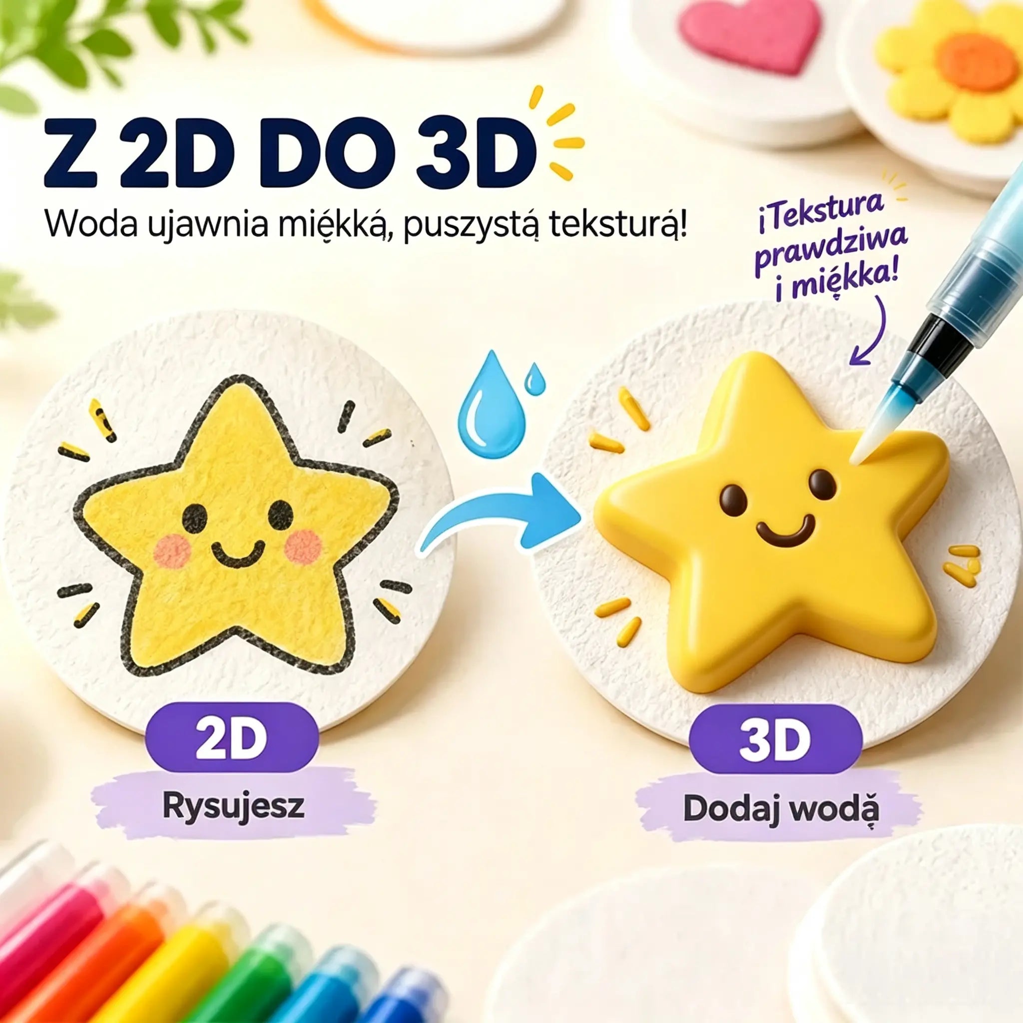 🎨 Prezent na Halloween! Zestaw farb 3D z teksturą gąbki