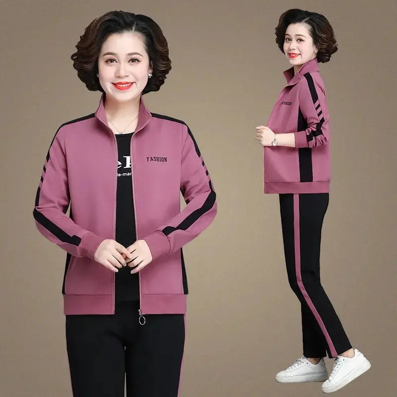 🔥【50% zniżki】🔥【M-5XL】【Kurtka + spodnie】😍 Nowy wiosenny zestaw odzieży sportowej na co dzień, duże rozmiary