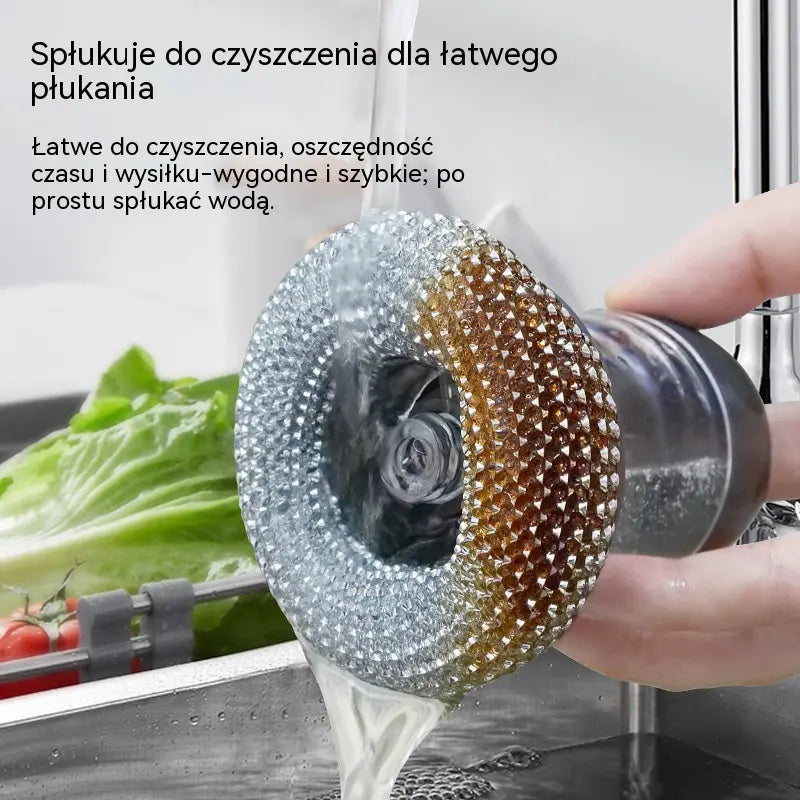 🧽 Szczotka do szorowania z dozownikiem, OFERTA LIMITOWANA! 💪 Idealna do garnków, patelni i naczyń. Szybkie i łatwe czyszczenie bez wysiłku! 🍳
