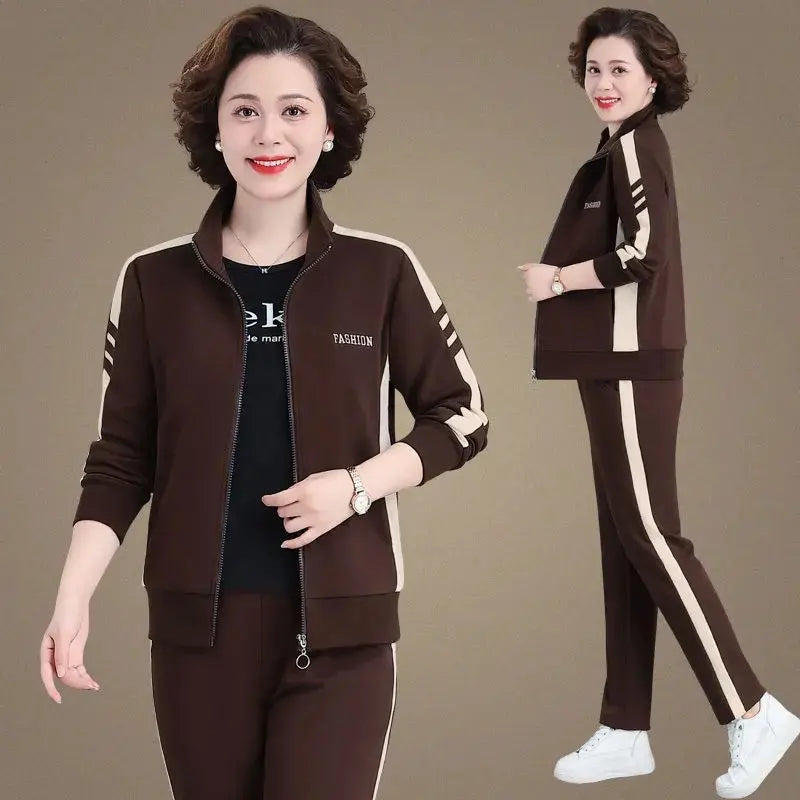 🔥【50% zniżki】🔥【M-5XL】【Kurtka + spodnie】😍 Nowy wiosenny zestaw odzieży sportowej na co dzień, duże rozmiary