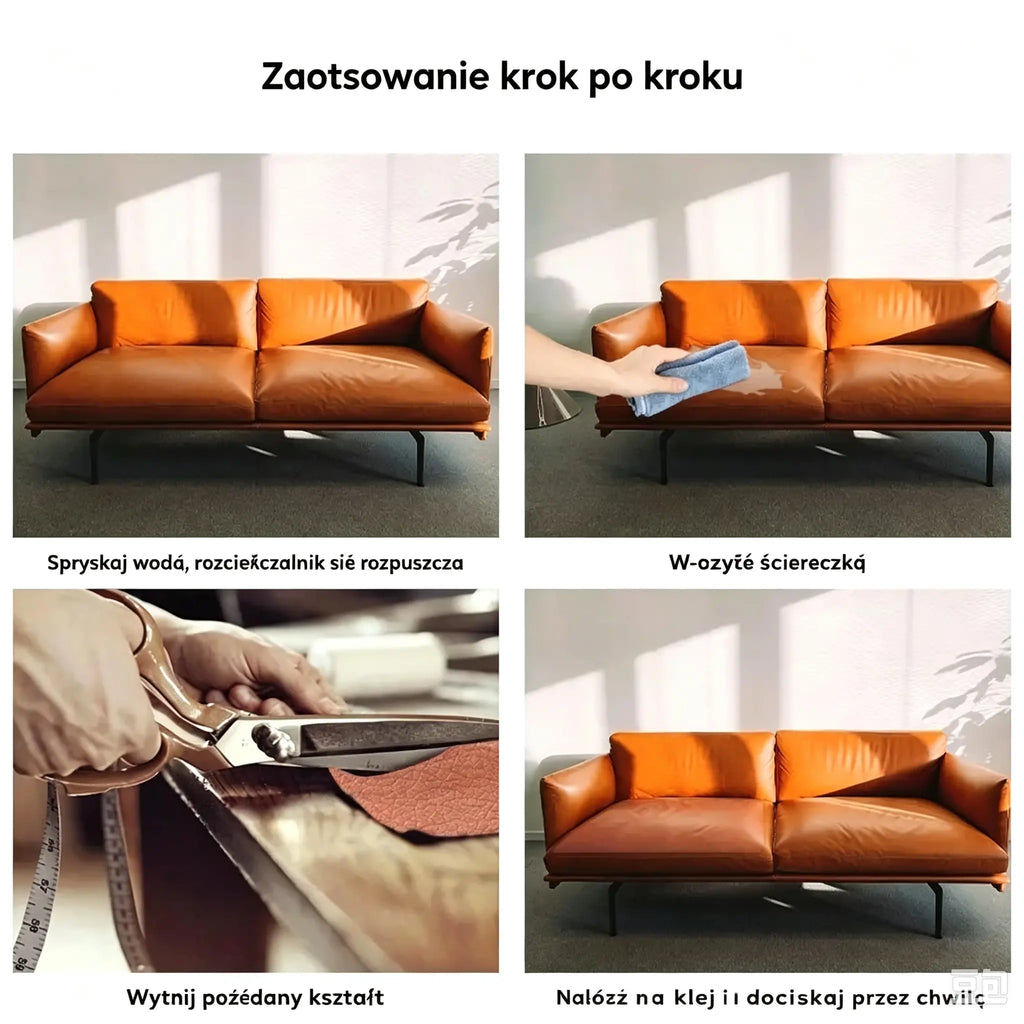 【50cm*100cm】[3 sztuki 129 zł] Samoprzylepna skórzana poduszka na siedzenie samochodowe, łatka naprawcza do skórzanej sofy