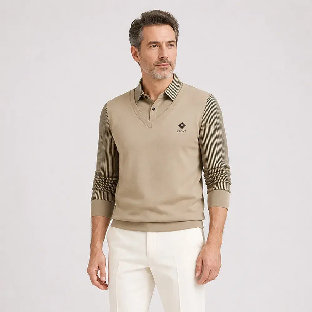 👔🔥【M-4XL】Nowa męska koszulka polo w średnim wieku, zimowa, plus size, z kołnierzykiem i podszewką z polaru.