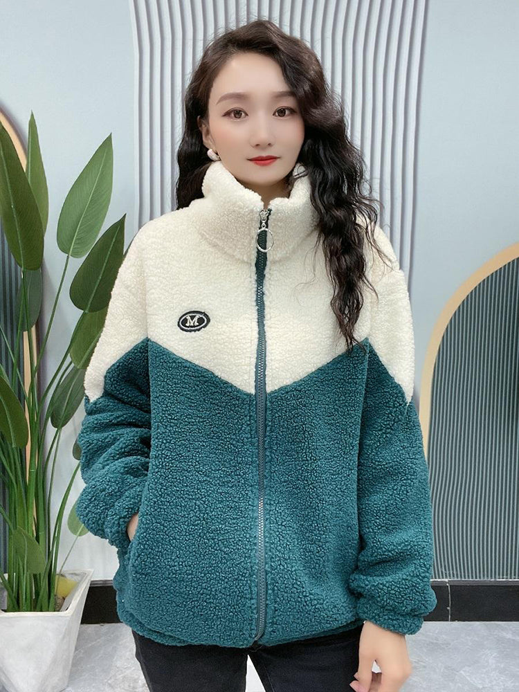 🔥🐏【M-4XL】Zimowa kurtka polarowa, kurtka bawełniana, wzmocniona kurtka bawełniana z wełny jagnięcej, ciepła kurtka