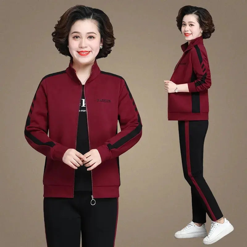 🔥【50% zniżki】🔥【M-5XL】【Kurtka + spodnie】😍 Nowy wiosenny zestaw odzieży sportowej na co dzień, duże rozmiary