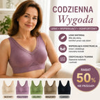 💕【40-120 kg】【Zestaw 3 sztuk】✨ Biustonosz koronkowy bez fiszbin z wysokim wsparciem dla kobiet