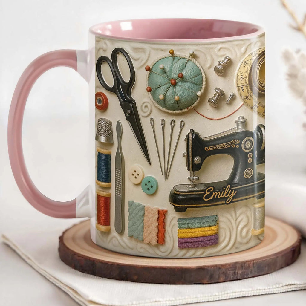 🧵☕ Kubek do szycia: Idealny prezent dla kreatywnych osób, które uwielbiają szyć. 4219400