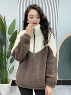 🔥🐏【M-4XL】Zimowa kurtka polarowa, kurtka bawełniana, wzmocniona kurtka bawełniana z wełny jagnięcej, ciepła kurtka