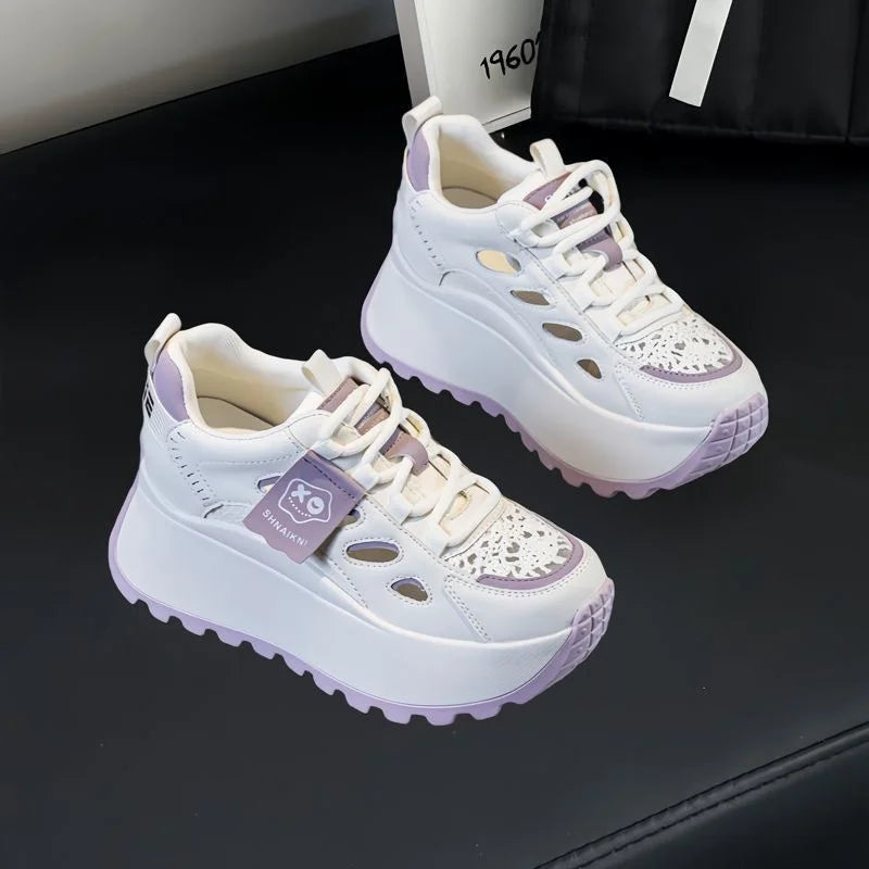 【Novi dolasci 50% popusta】👟 【35-40】Ležerne ljetne cipele s prozračnim perforiranim dizajnom i debelim potplatom - elegantne, prozračne i super udobne.