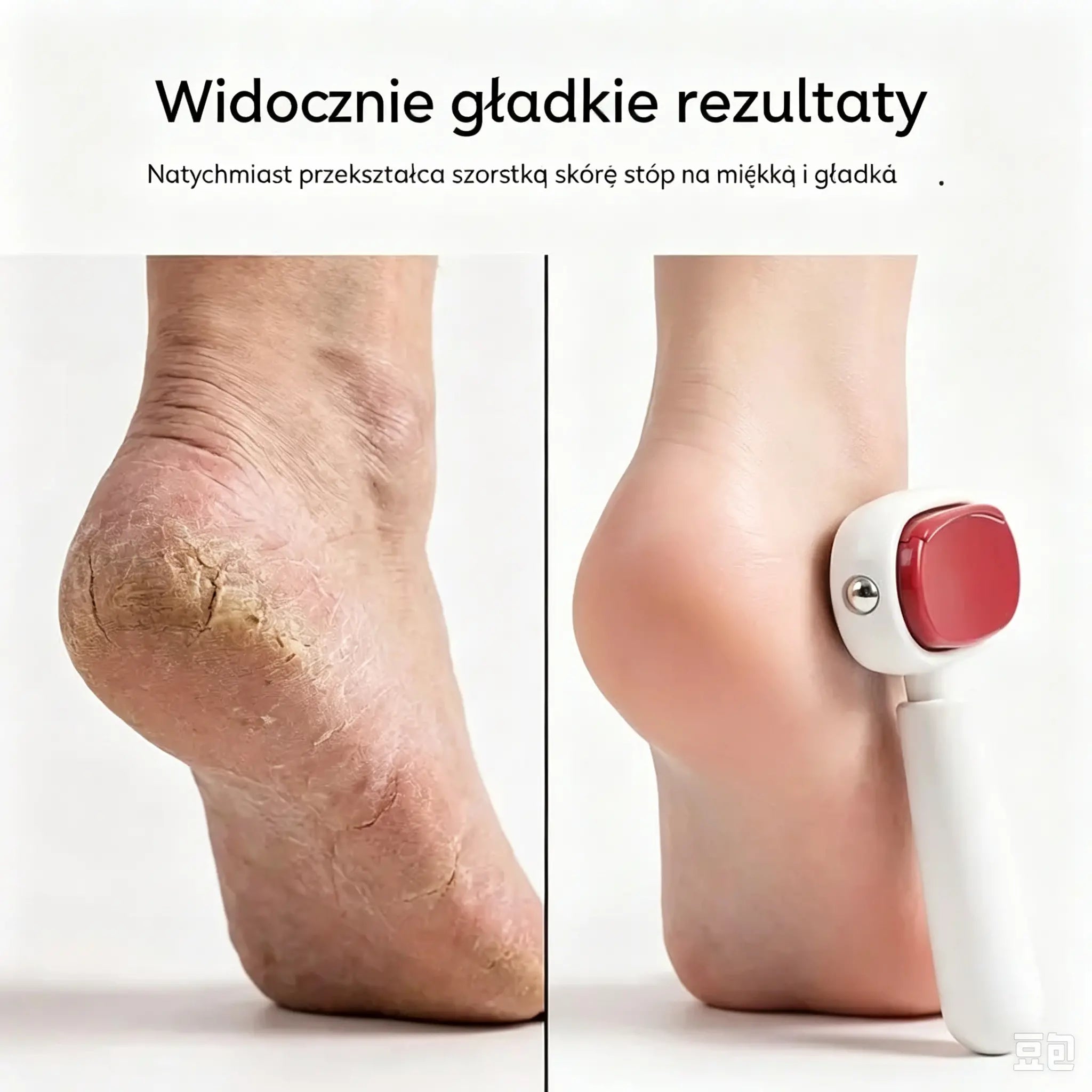 Dwustronny pilnik do stóp umożliwiający łatwe usuwanie odcisków.