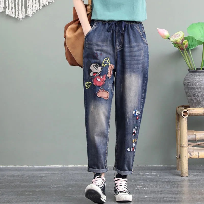 🔥【S-5XL】Modne damskie jeansy z elastyczną talią, modne i wygodne, dostępne w wielu rozmiarach